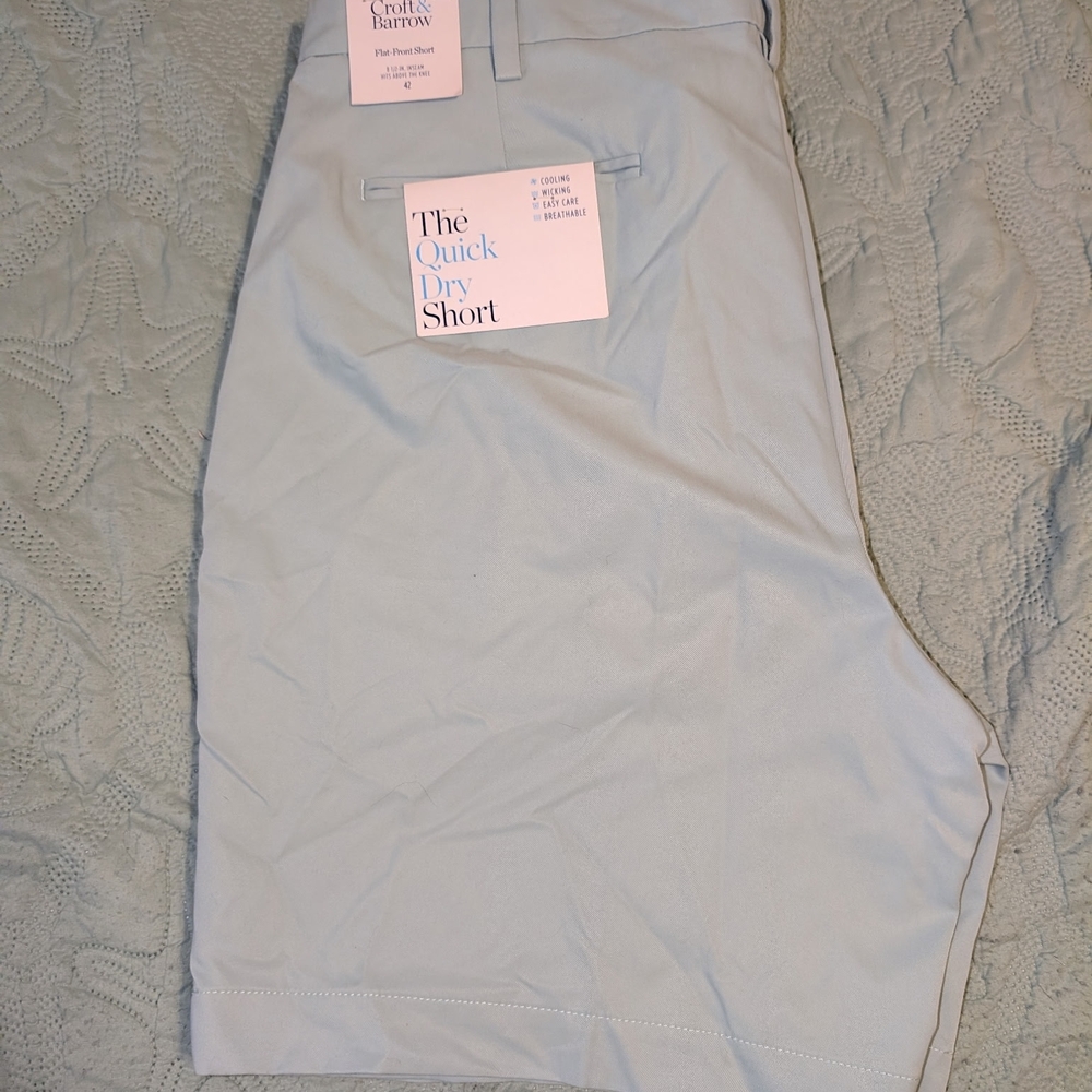 croft & barrow Pale Blue Quick-Dry Men's Shorts